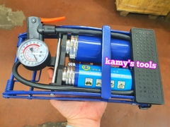 Bơm đạp chân, bơm xe máy, xe đạp 2 ống đường kính 55x120mm C-mart model L0002