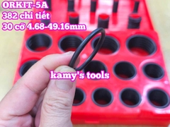 Hộp gioăng sin oring ron cao su vòng đệm 347 chi tiết ORKIT-5A Wetools 4.68-49.16mm MÀU ĐỎ