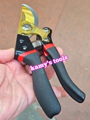 Kéo cắt cành cây trợ lực thép SK-5 lưỡi vàng dài 215mm