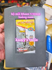 Bộ mũi khoan sắt thép inox Hoàng Nam 19 chi tiết 1mm-10mm