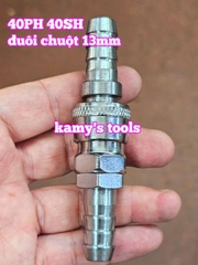 Bộ nối nhanh hơi khí nén đuôi chuột dây 13mm 40SH 40PH Wetools WT-40SH WT-40PH
