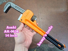 Mỏ lết răng Asaki AK-0634 dài 14 inch 350mm ngàm mở tối đa 50mm
