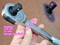 Cần siết tự động 1/2 inch Kingtony 4774-10F đầu gắn tuýp lắc léo 32 răng dài 255mm