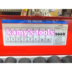 Bộ đầu tuýp đầu khẩu đen Kingtony 1/2 inch 4410MP 8 chi tiết