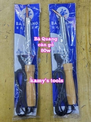 Mỏ hàn chì cán gỗ Bá Quang 80W loại cong và loại thẳng BQ-80GC BQ-80GT