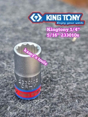 Đầu tuýp khẩu 5/16 inch (7.9mm) lỗ 1/4 inch Kingtony 233010S