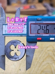 Bàn ren tạo ren ngoài 1/4 inch (6.35mm) bước ren thô và mịn 1/4-20 UNC 1/4-28 UNF L+R+T LRT-431420C LRT-431428F