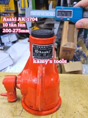 Kích con đội răng cơ khí 10 tấn thấp lùn 200-275mm Asaki AK-1704