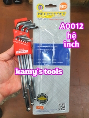 Bộ lục giác dài hệ inch C-mart 9 cây F0016