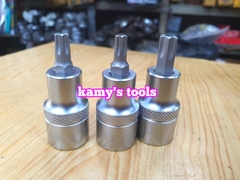 Đầu tuýp khẩu lú đầu bông sao hoa thị 1/2 inch Licota T20 T25 T27 T30 T40 T50 T55 loại không lỗ và có lỗ (bán lẻ 1 cái)