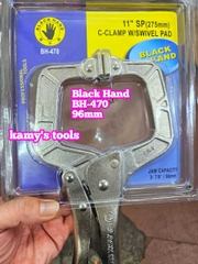 Kìm bấm chết miệng chữ C gật gù Black Hand BH-470 và BH-465 dài 11 inch 275mm mở miệng 96mm