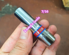 Đầu tuýp khẩu hệ inch trắng dài 63mm 12 cạnh 3/8 inch Kingtony 1/4 5/16 3/8 7/16 1/2 9/16 5/8 11/16 model 3230S