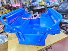 Thùng đồ nghề sắt 3 tầng 5 ngăn thép dày 450x245x190mm