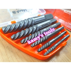 Bộ mũi ren tháo mở bu lông, ốc vít gãy ASAKI model AK-3687 và AK-3688, bộ ta rô lấy ốc gãy