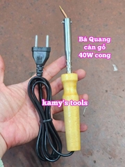 Mỏ hàn chì cán gỗ Bá Quang 40W loại cong và loại thẳng BQ-40GC BQ-40GT