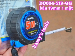 Thước cuộn 5m bản 19mm C-Mart model DO004-519-QG bọc nhựa chống va đập, thước kéo 5 mét