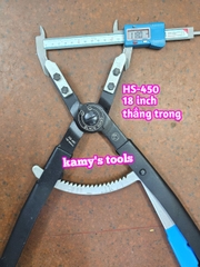 Kìm mở phe trong thẳng Black hand 18 inch dài 450mm HS-450 BH-416-1 mở phe đường kính 165-300mm