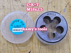 Bàn ren M18x1.5 M18x2.5 L+R+T (LRT) dụng cụ tạo ren ngoài bulong