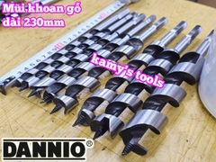 Mũi khoan gỗ xoắn ốc đuôi lục giác 8mm 10mm 12mm 14mm 16mm 18mm 20mm 22mm 25mm 30mm dài 230mm Dannio