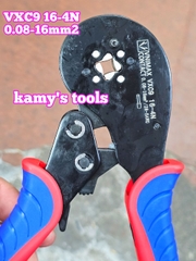Kìm bấm cos pin tròn rỗng vuông VXC9 16-4N Vnimax Contact dài 200mm 0.08-16mm2