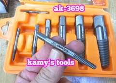 Bộ 8 mũi ren taro chuyên lấy đầu ống nước bulong ốc vít gãy Asaki AK-3698