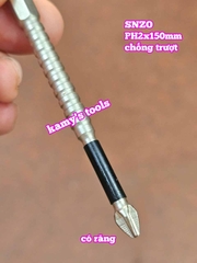 Đầu mũi bắn vít bake PH2 dài 150mm chống trượt SNZO SO-52215 (bán lẻ 1 cây)