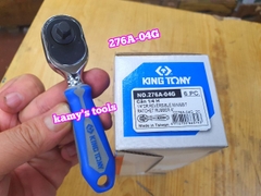 Cần siết tự động 1/4 inch 2 đầu vặn vít vặn tuýp 72 răng Kingtony 276A-04G dài 111mm