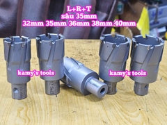 Mũi khoan từ có hợp kim L+R+T dài 35mm cỡ 32mm 35mm 36mm 38mm 40mm