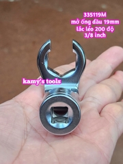 335119M Đầu tuýp lắc léo chẻ miệng 6 cạnh mở ống dầu 19mm Kingtony 3/8 inch gật gù 200 độ