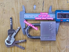 Ổ khóa trắng chìa vuông 4 chìa 5F 50mm Luxtop LT-CVT-50