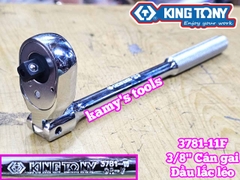 Cần tự động đầu lắc léo cán gai nhám 3/8 inch Kingtony 3781-11F dài 11 inch 280mm