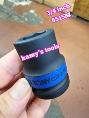 Tuýp 3/4 inch đen ngắn lục giác kingtony 16mm 17mm 18mm 19mm 20mm 21mm 651516M 651517M 651518M 651519M 651520M 651521M