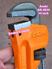Mỏ lết răng Asaki AK-0634 dài 14 inch 350mm ngàm mở tối đa 50mm