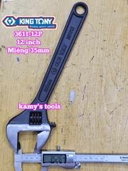 Mỏ lết miệng đen Kingtony 12 inch 300mm 3611-12P miệng mở 0-35mm