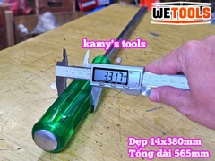 Tua vít đóng đầu dẹp 14mm dài 380mm 14x380mm Wetools WT-521438A