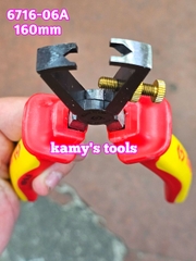 Kìm tuốt dây cách điện 1000V Kingtony 6716-06A dài 6 1/4 inch (160mm) tuốt dây 5mm tương đương 10mm2