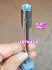 1450-10 Tua vít cán vặn ốc đầu tuýp lục giác Kingtony 10mm thân dài 125mm luôn cán 235mm