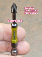 Đầu mũi bắn vít bake PH2 dài 65mm Dasuken DSK 2111-65 (bán lẻ 1 cái)