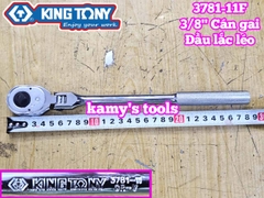 Cần tự động đầu lắc léo cán gai nhám 3/8 inch Kingtony 3781-11F dài 11 inch 280mm