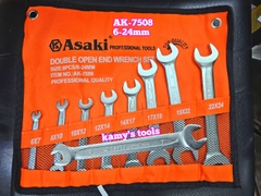 Bộ cờ lê 2 đầu miệng 6mm-24mm Asaki AK-7508