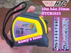 Thước cuộn thước rút thước kéo 10m 10 mét bản 25mm HTC HiLock-25 model HTCB1025 tự động khóa