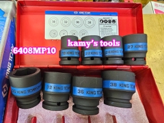 Bộ tuýp 3/4 inch 8 chi tiết đen ngắn Kingtony 19-38mm model 6408MP10