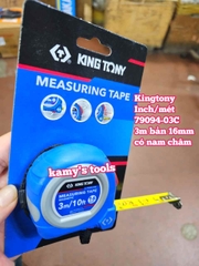 Thước cuộn thép 3m bản 16mm Kingtony model 79094-03C tự động khóa 2 hệ