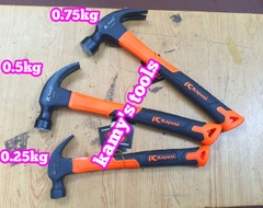 Búa nhổ đinh đóng đinh cán cao su Kapusi 0.25kg 0.5kg 0.75kg