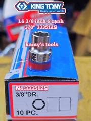 Đầu tuýp hệ inch 6 cạnh 3/8 inch Kingtony cỡ 1/4” 5/16” 9/16” 3/8” 1/2” 333508S 333510S 333512S 333516S 333518S