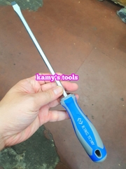 Tua vít dẹp cán cao su 8mm dài 200mm Kingtony model 14220808