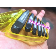 Bộ Mũi Vít Tháo Mở Bu Lông Ốc Vít Gãy Hỏng 6 Cây Licota Tap-50004 (Bộ Ta Rô Lấy Ốc Gãy, Dụng Cụ Lấy Ốc Gãy)