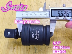 Đầu tuýp nối lắc léo đen gật gù xoay 360 độ 3/4 inch Santa BIEN93 dài 44x96mm