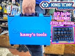 Bộ tuýp đen 1/2 inch Kingtony 4827MP 12 cạnh 27 chi tiết 8-36mm