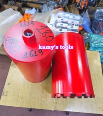 Mũi khoan rút lõi bê tông dài 350mm cỡ 140mm 152mm 160mm 162mm 168mm 180mm 188mm 200mm